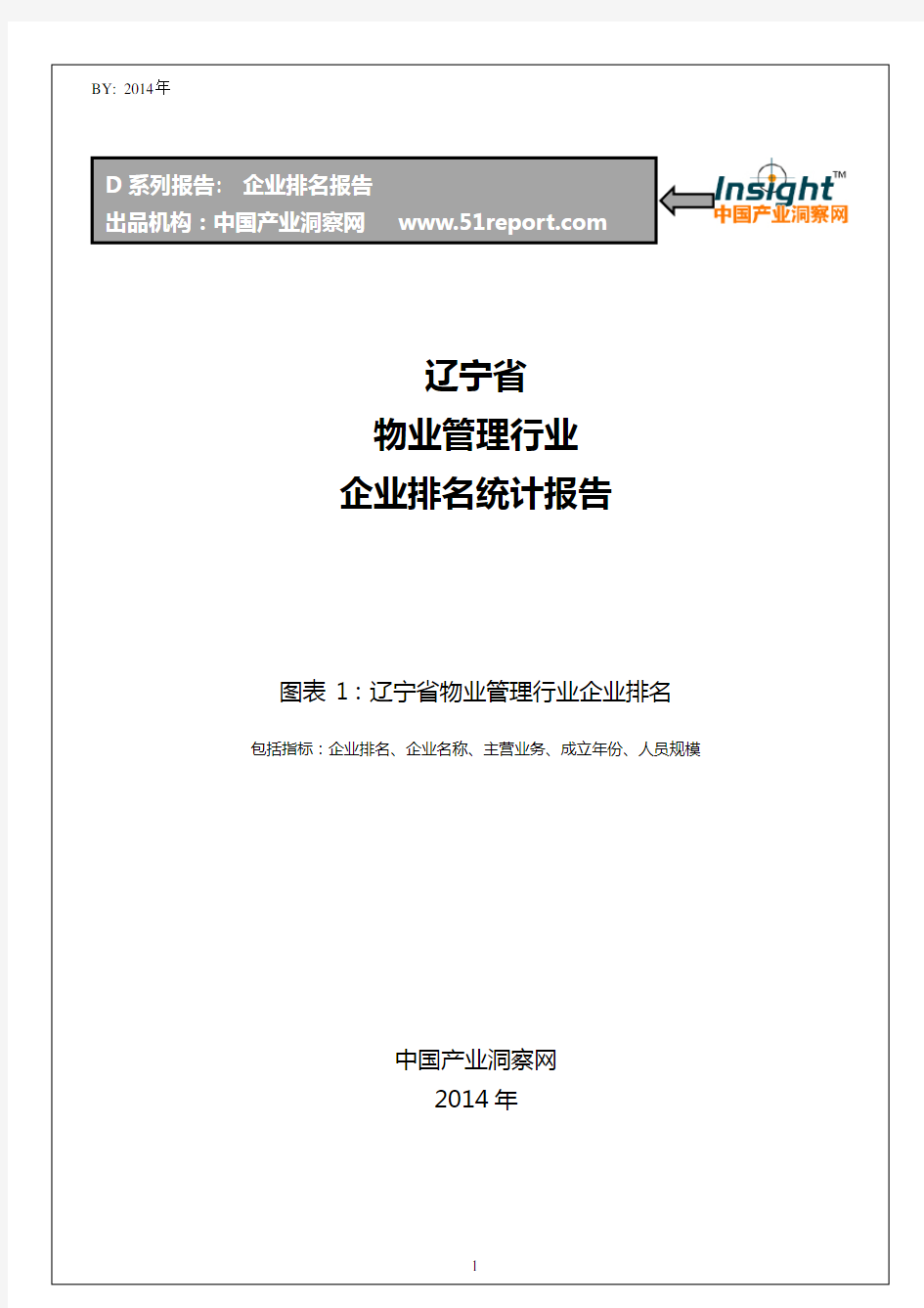辽宁省物业管理行业企业排名统计报告