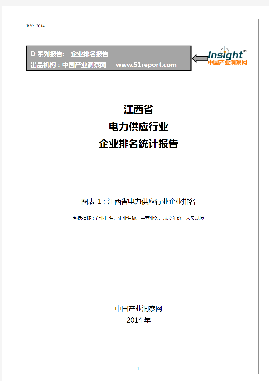 江西省电力供应行业企业排名统计报告