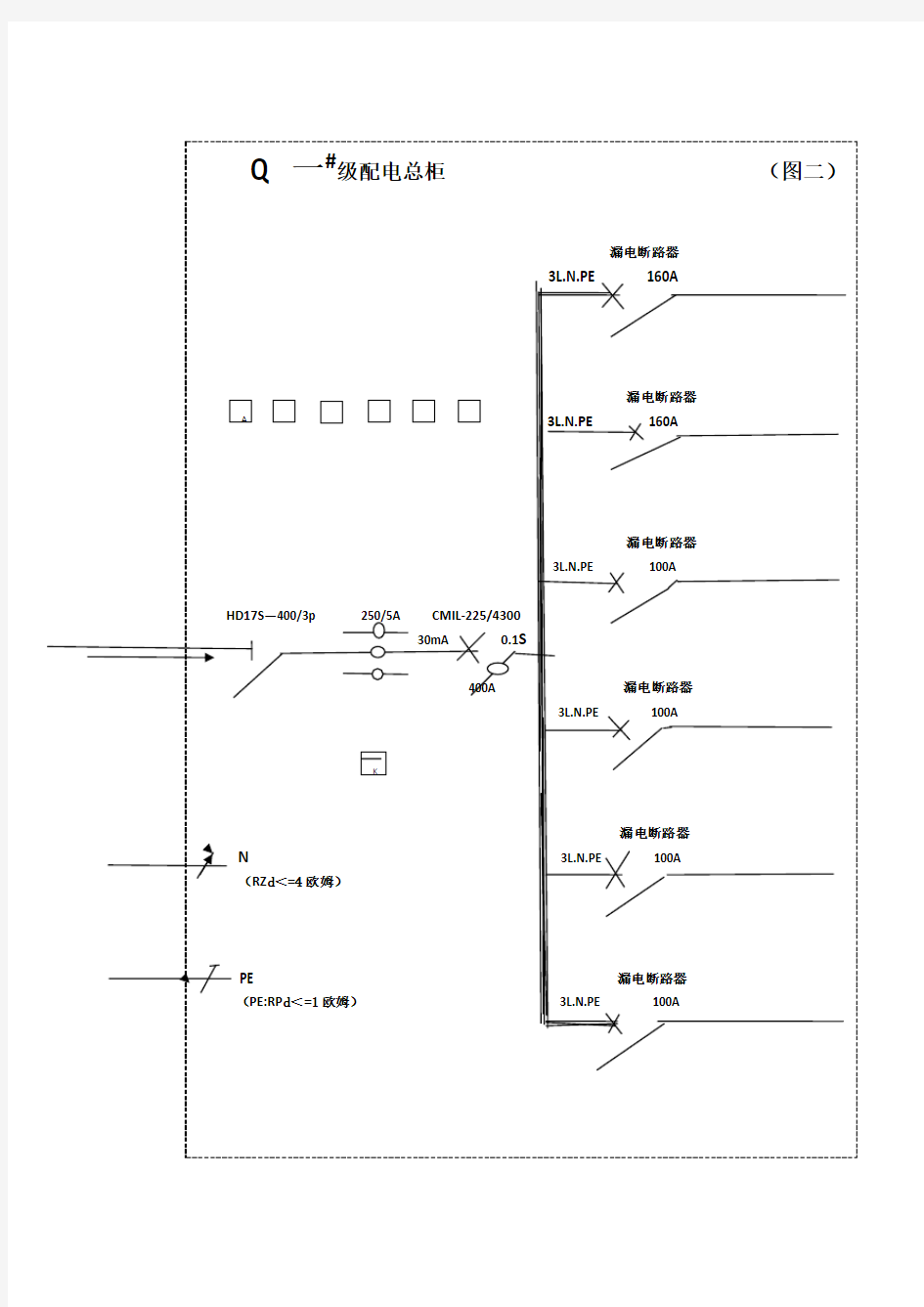 各种配电箱接线系统图