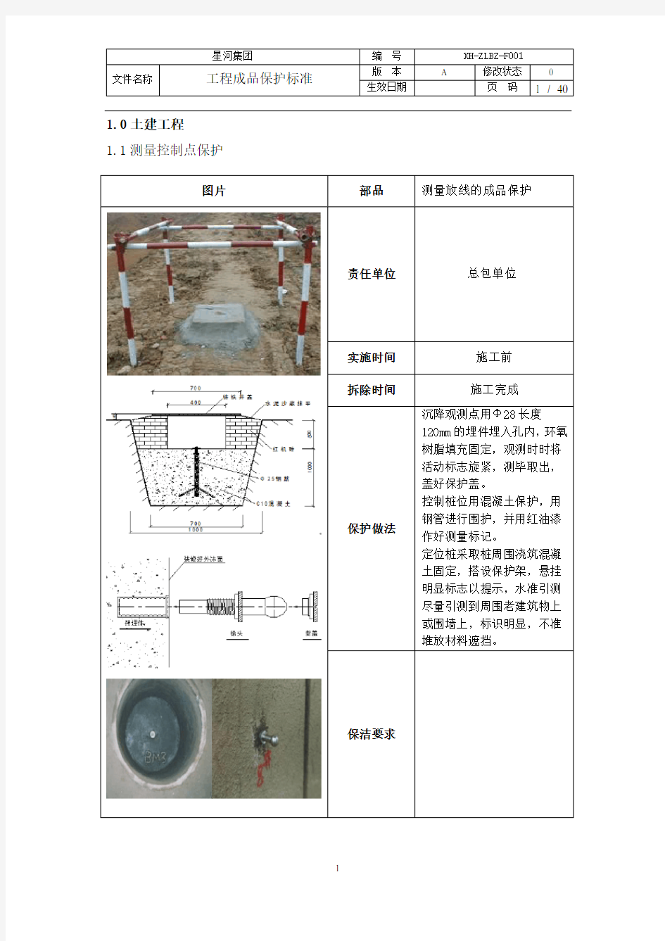 工程成品保护标准