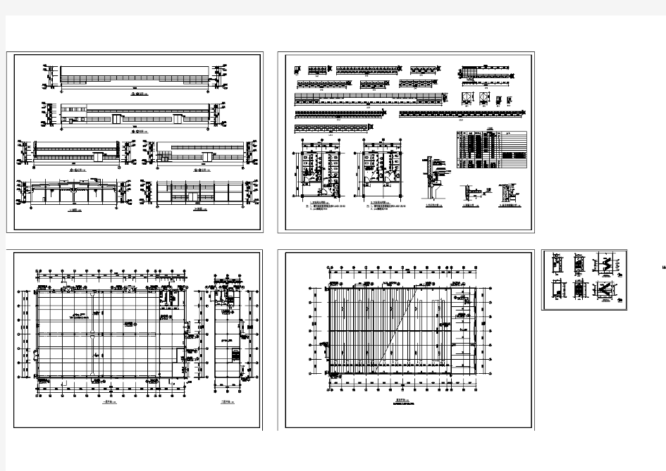 某地厂房建筑设计施工图(共5张)