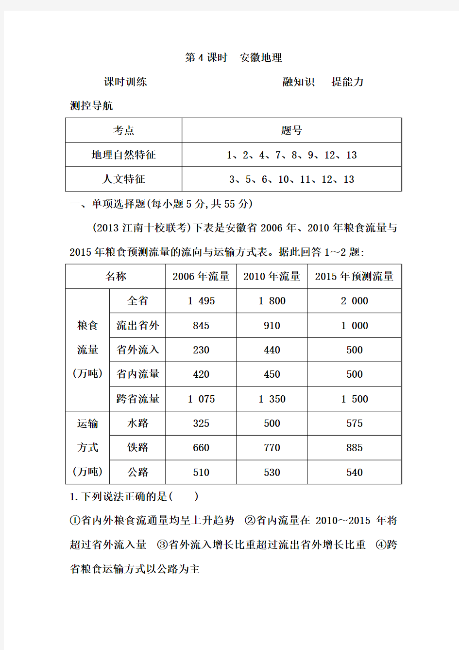 高考地理专题复习：《安徽地理》