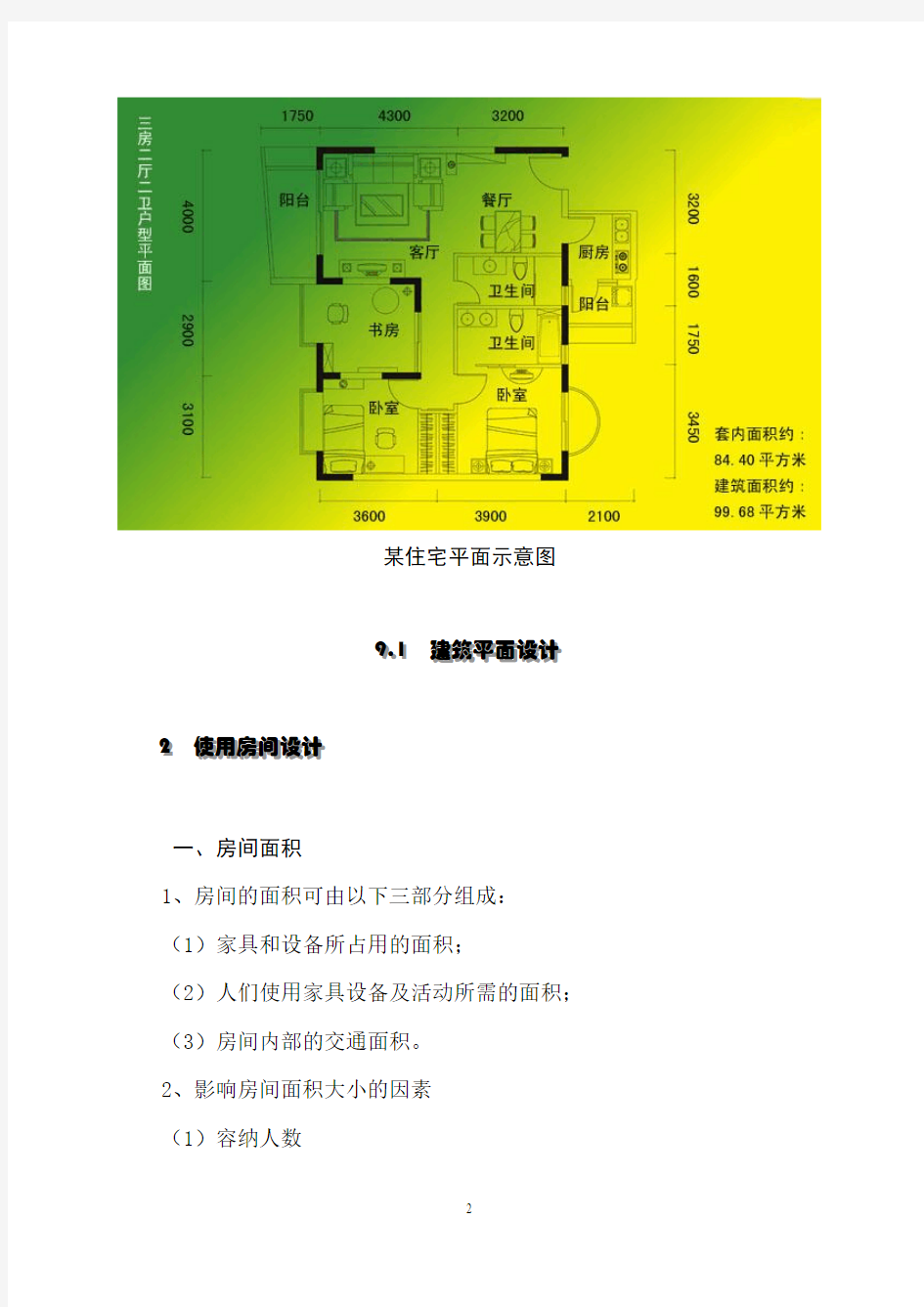 民用建筑设计原理：建筑平面设计