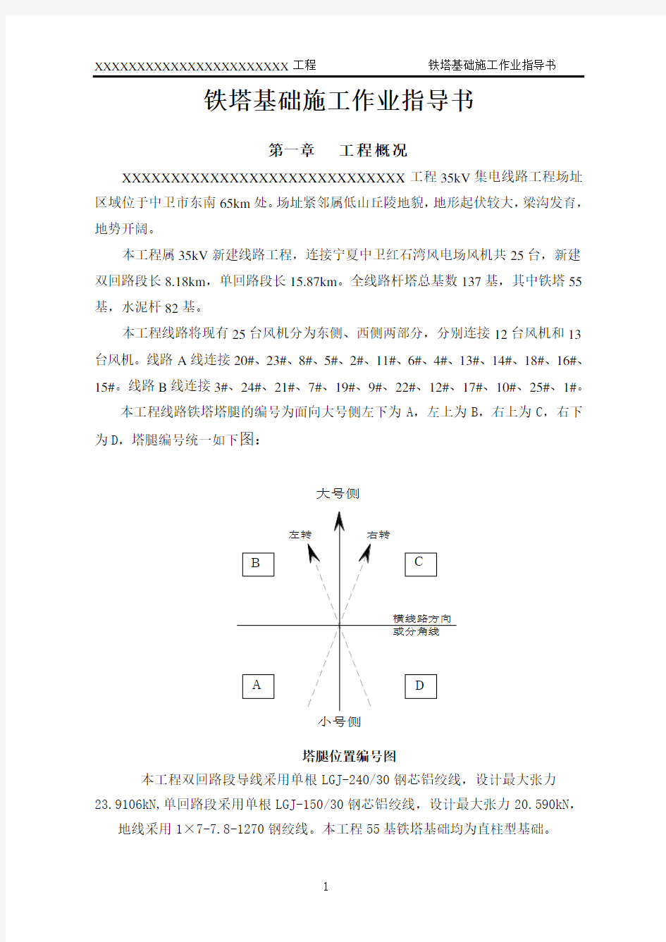 35kV集电线路铁塔基础作业指导书