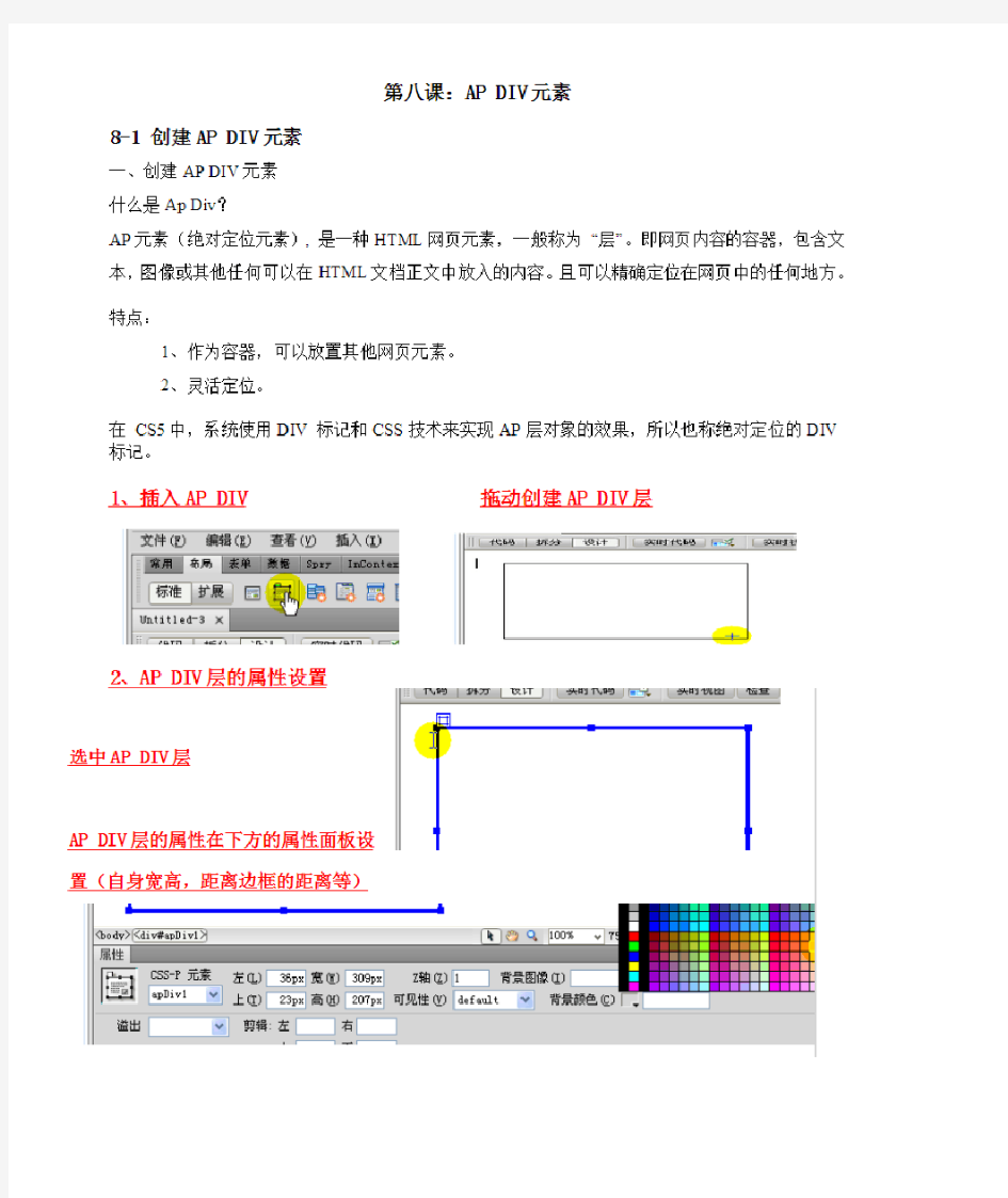 Dreamweaver CS5自学教程-第八课：AP DIV元素