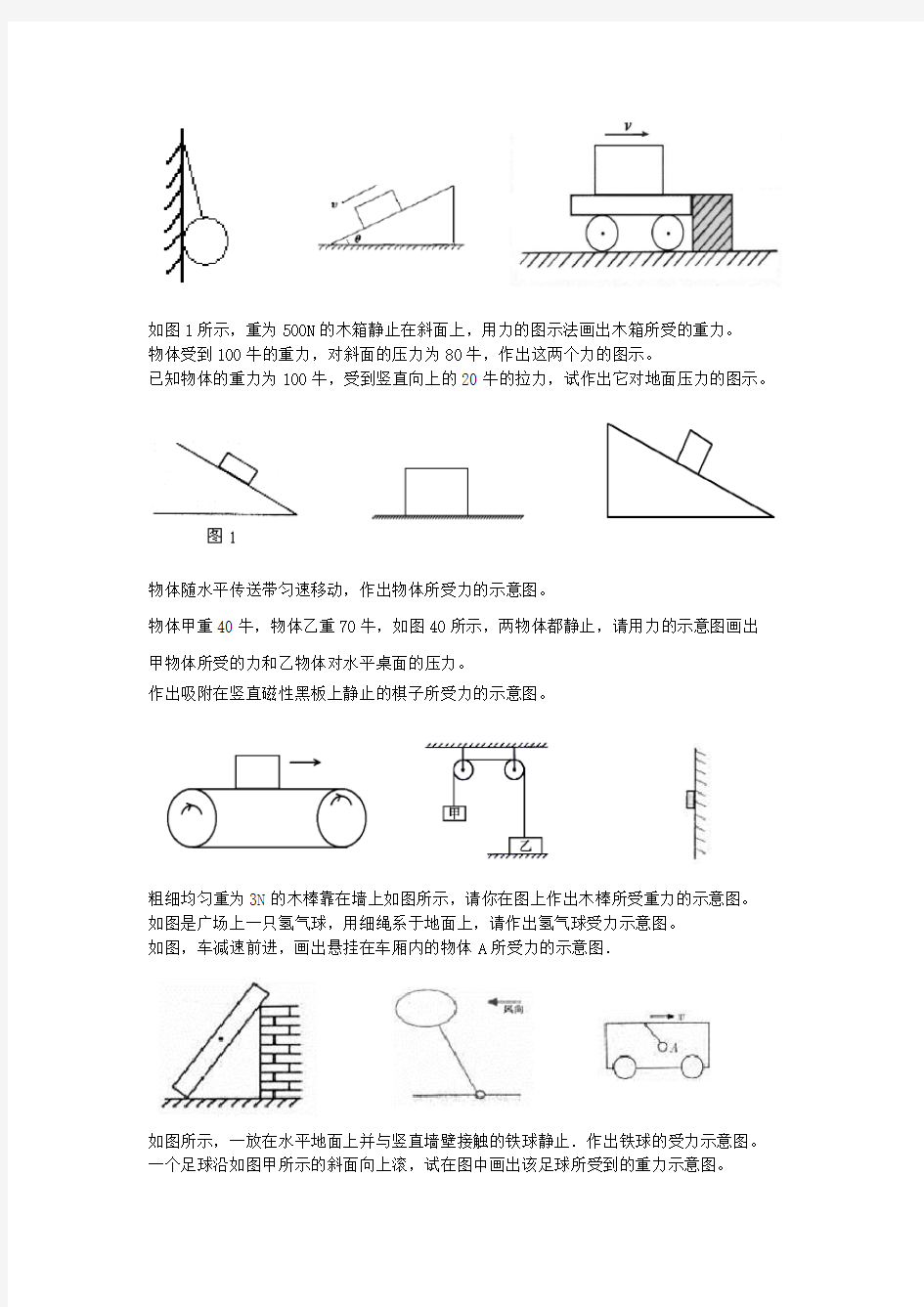 (完整版)初中物理力学作图专题