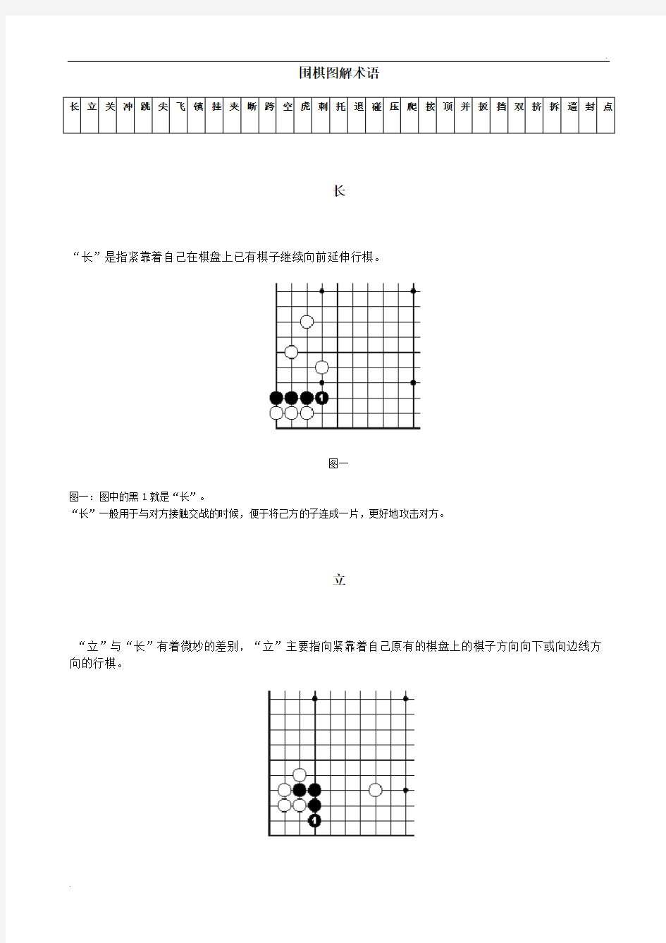 围棋图解术语