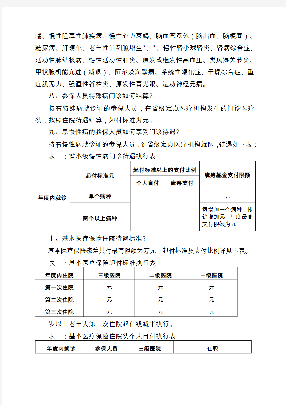 云南省省本级城镇职工医疗保险常见问题解答