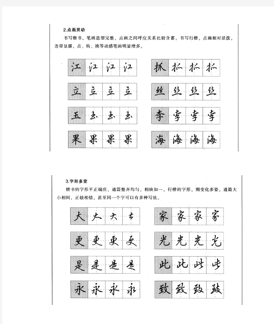精选行楷字帖全教程精编版(A4打印)