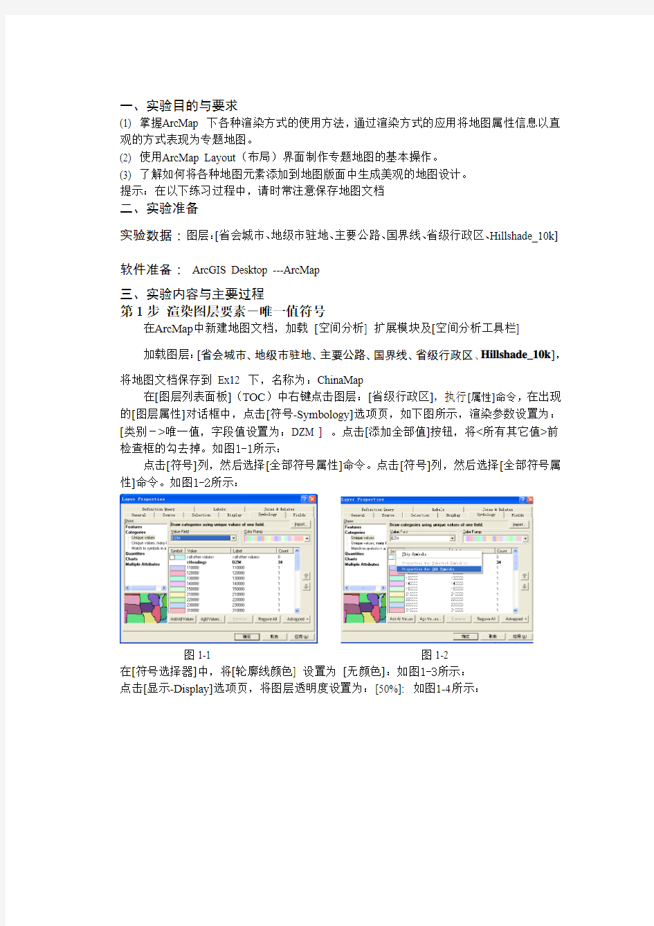 GIS专题地图制作