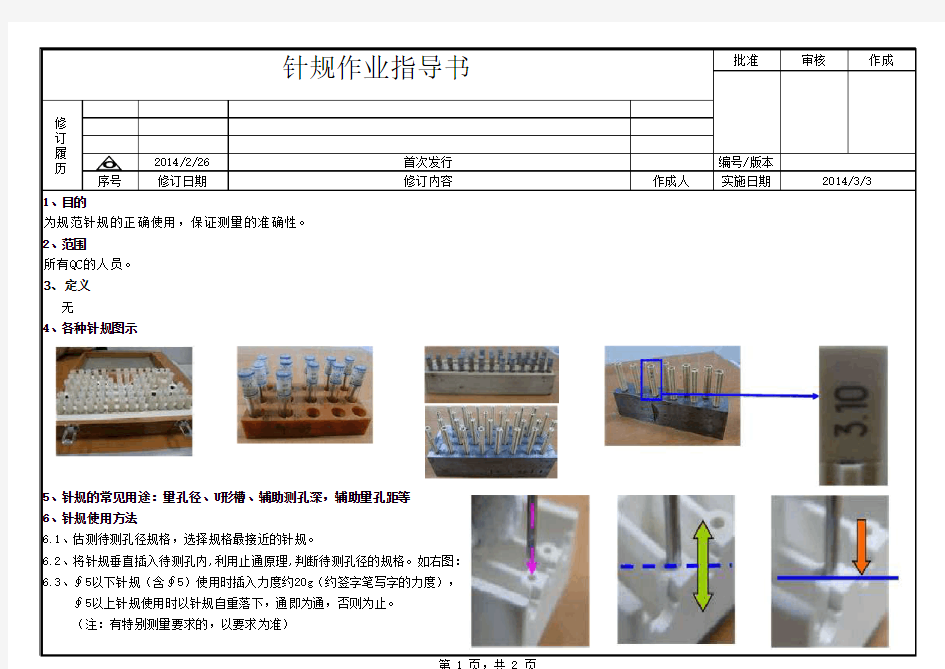 量具操作指导书