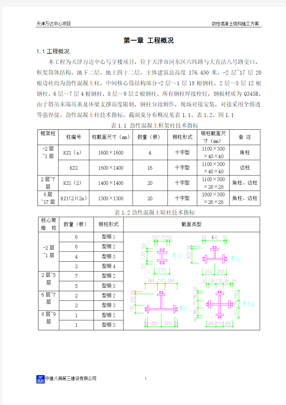 (完整版)型钢混凝土结构施工方案