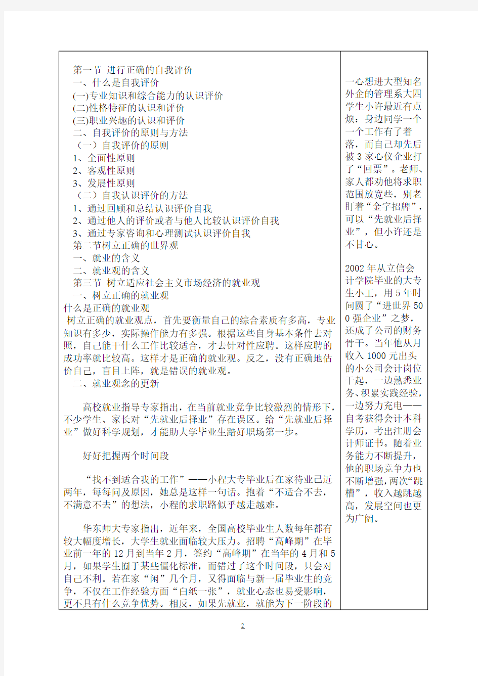 【精品】大学生就业指导课程教案图文