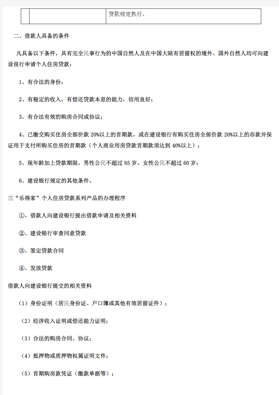 中国建设银行个人住房贷款系列产品-推荐下载