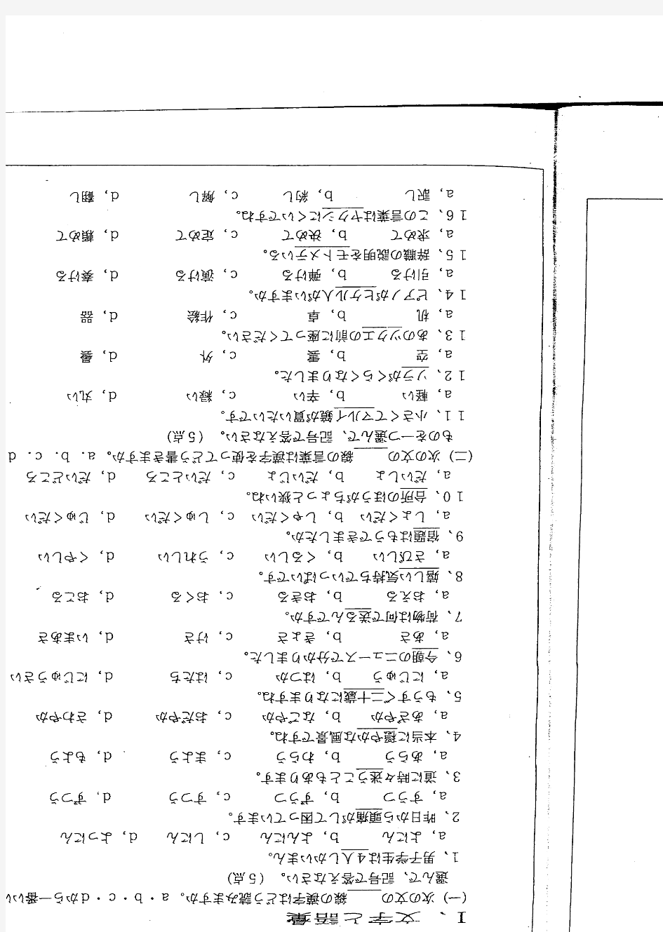华东理工大学日语二外-2004真题