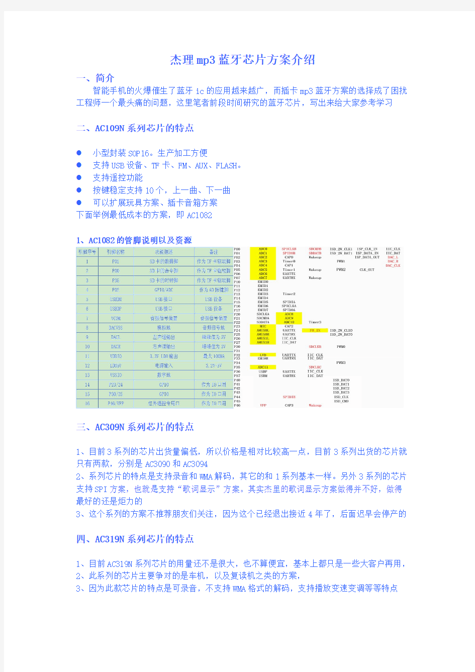 杰理蓝牙芯片ic方案学习总结