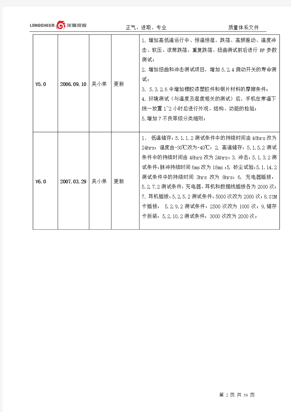 手机最新可靠性测试标准