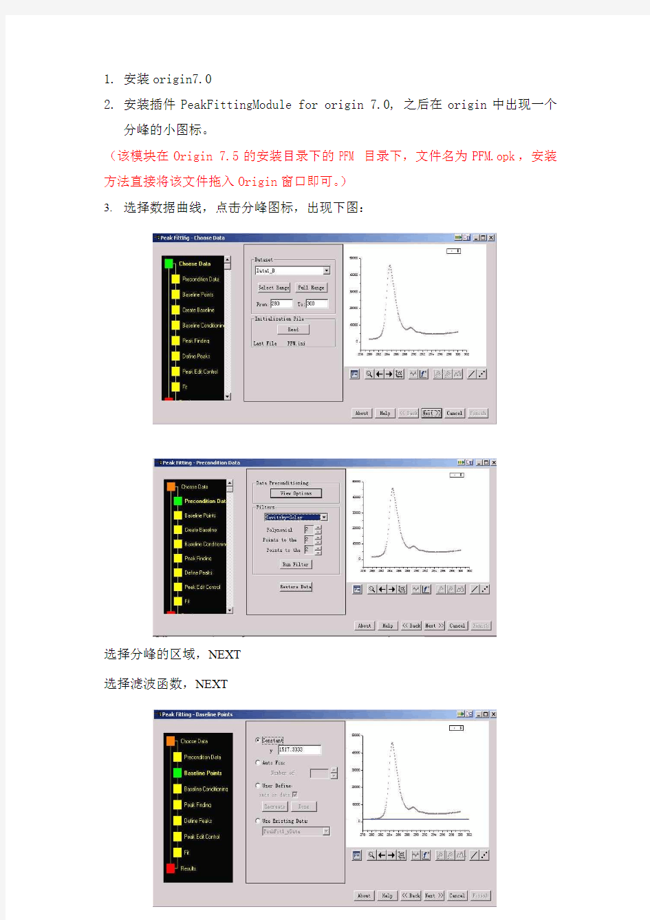 origin分峰说明及分峰模块PeakFittingModule