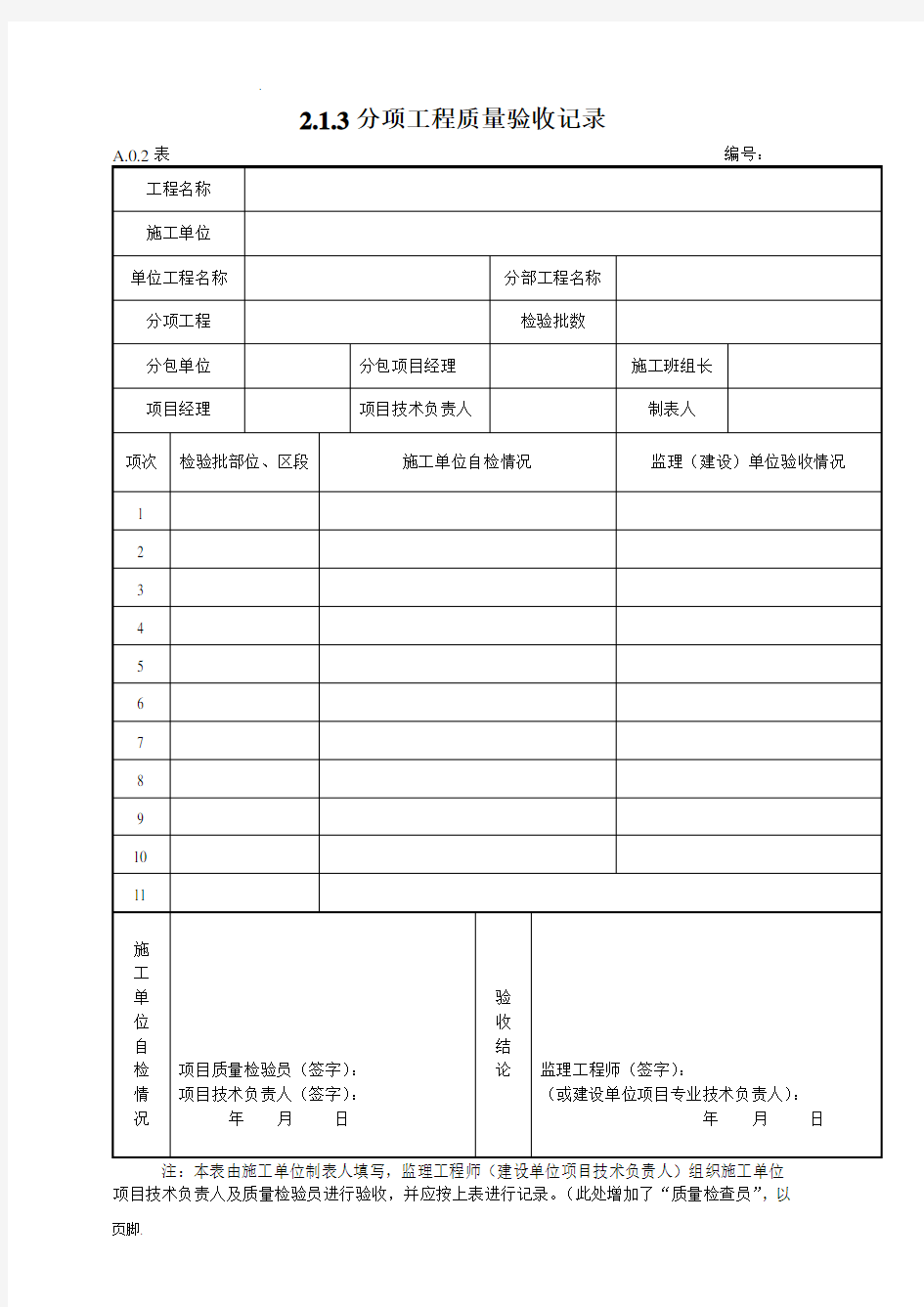 市政道路工程资料表格全套(1)