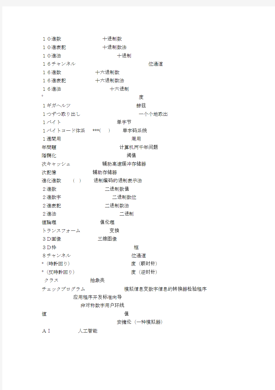 计算机相关日语词汇整理1