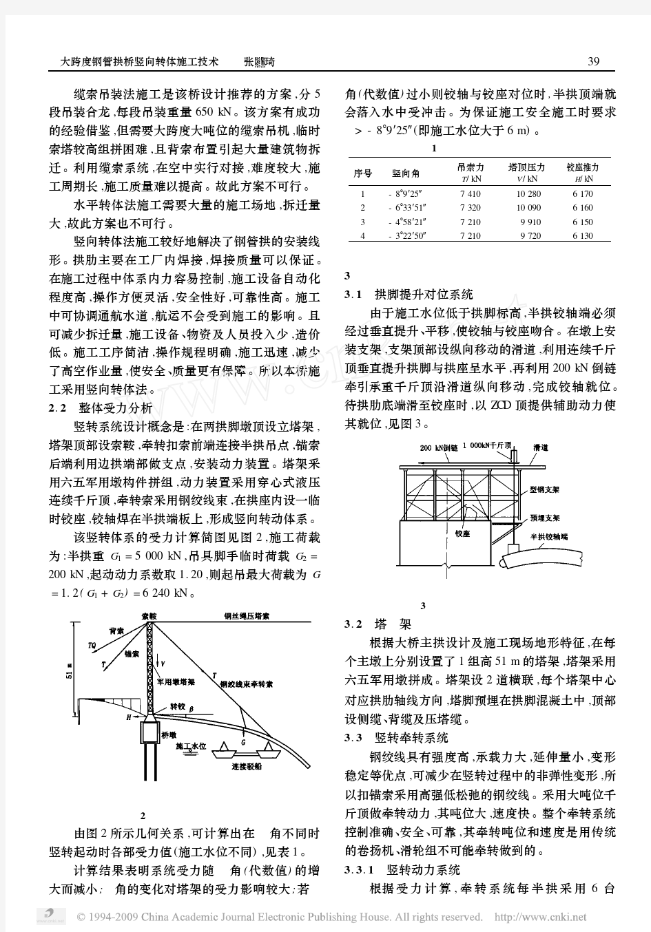 大跨度钢管拱桥竖向转体施工技术