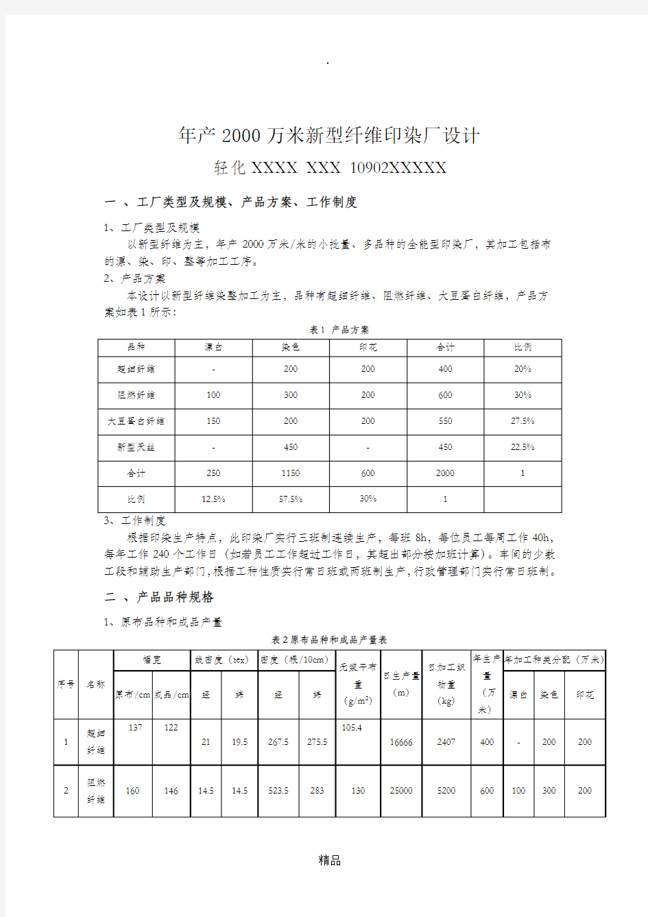 染整工厂设计