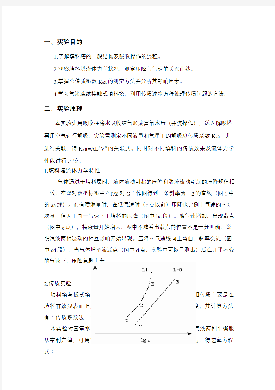 化工原理吸收实验报告