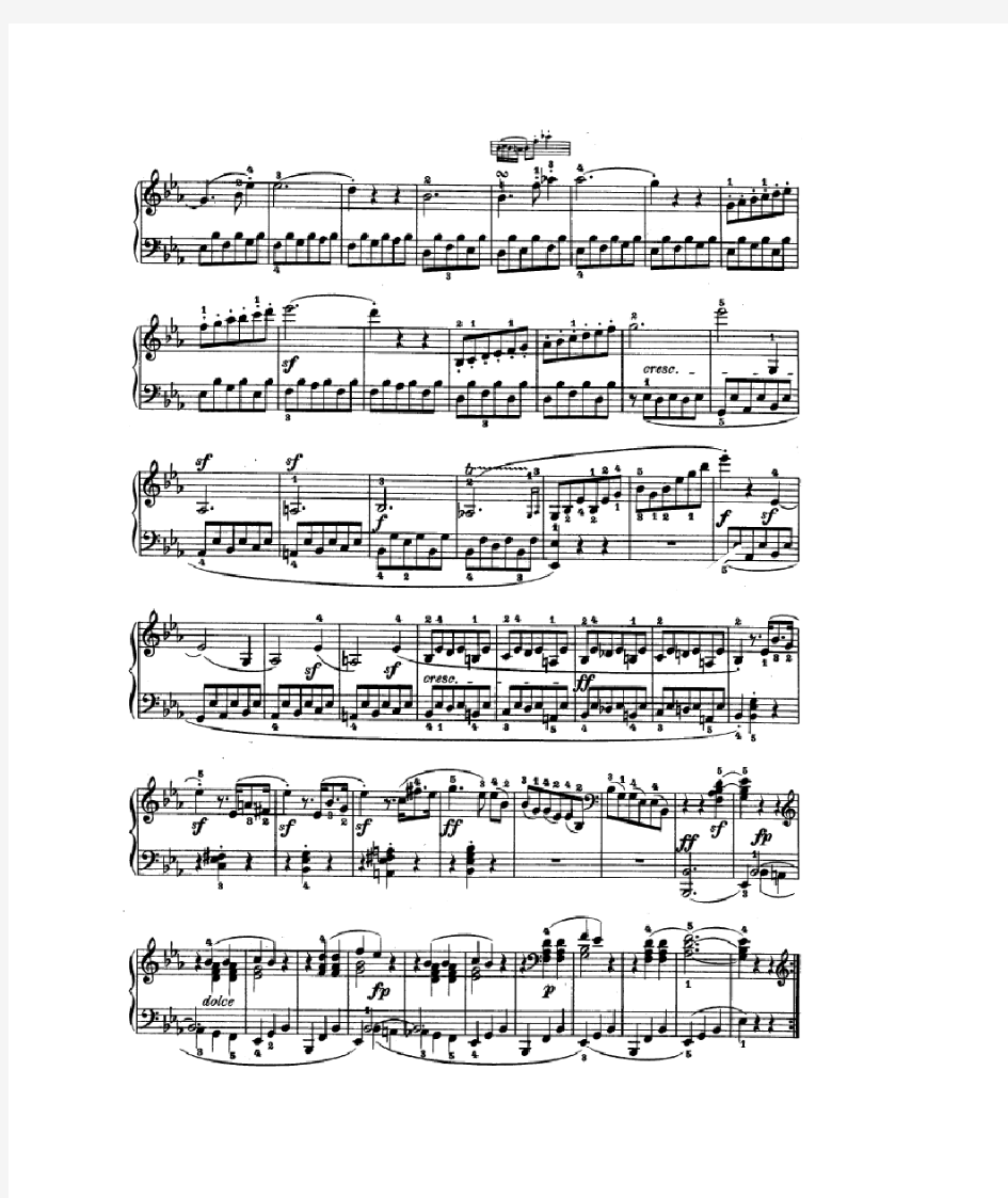 贝多芬-C小调第五钢琴奏鸣曲Op10-1
