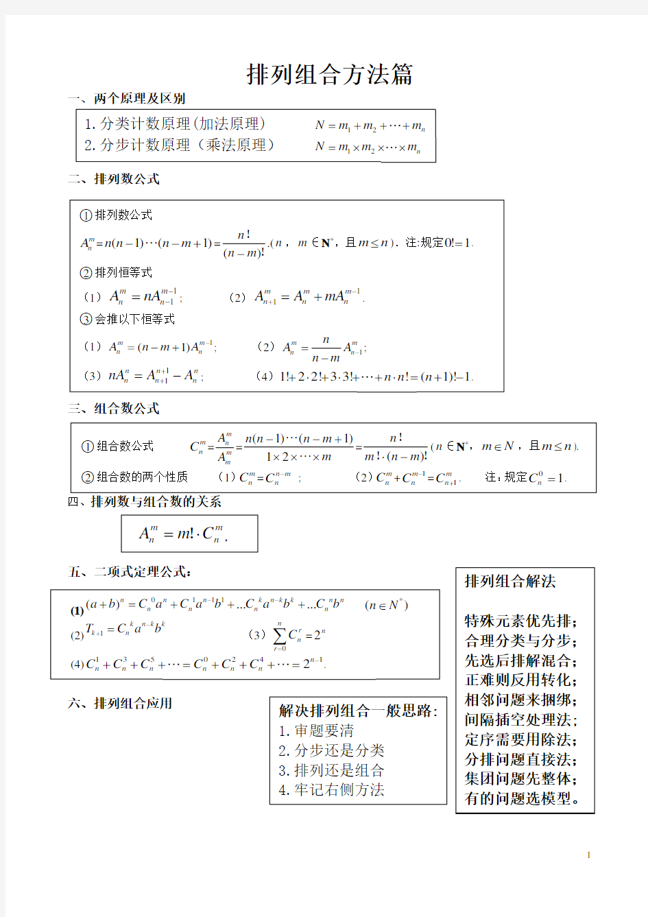 排列组合讲义