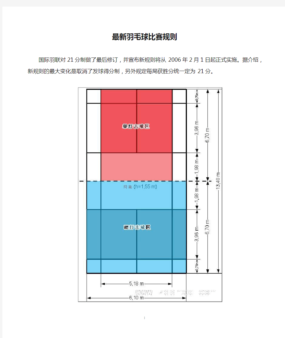 最新羽毛球比赛规则(已整理)