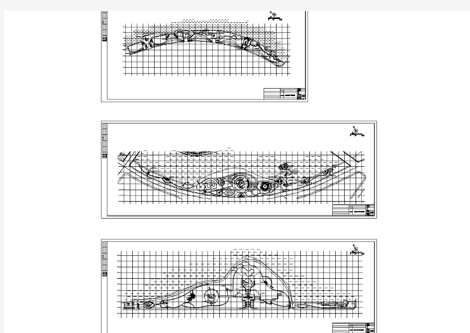 【CAD图纸】滨湖公园景观设计施工图3总施-2(场地放线平面定位)(精美图例)