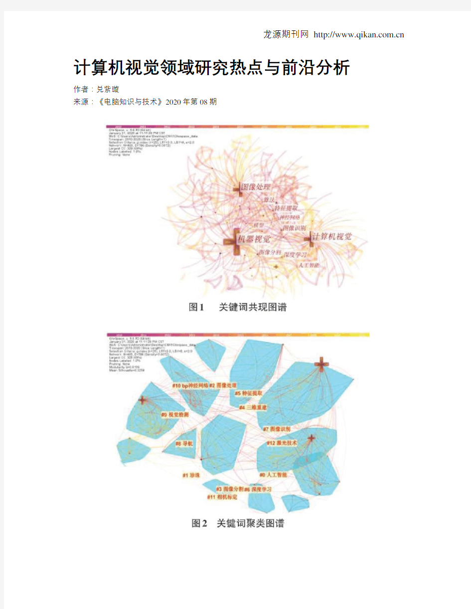 计算机视觉领域研究热点与前沿分析