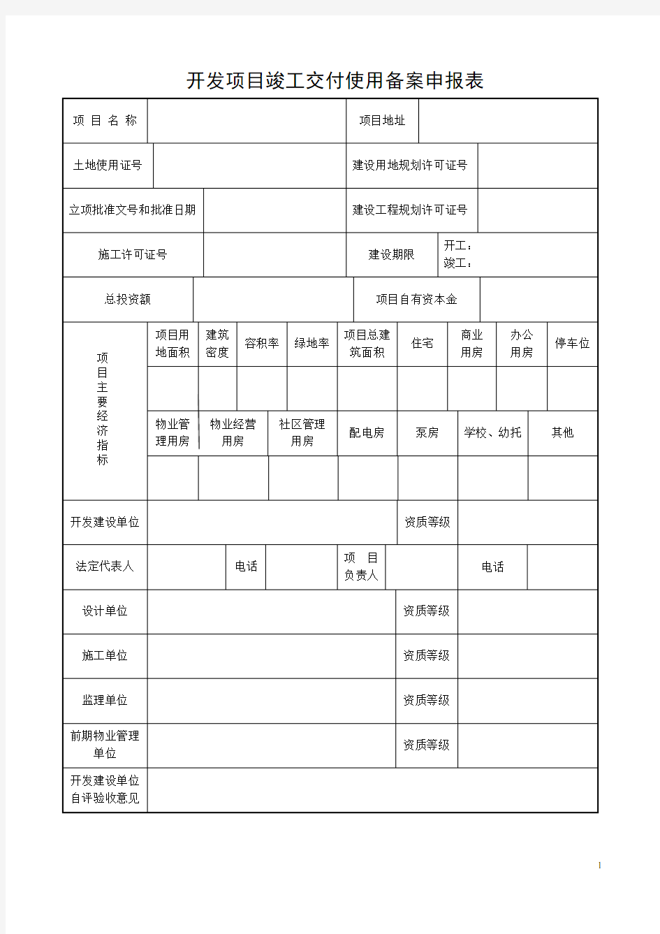 房地产开发项目