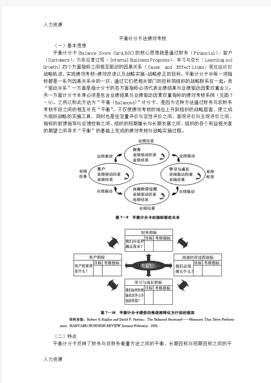 【人力资源】平衡计分卡绩效考核精编版