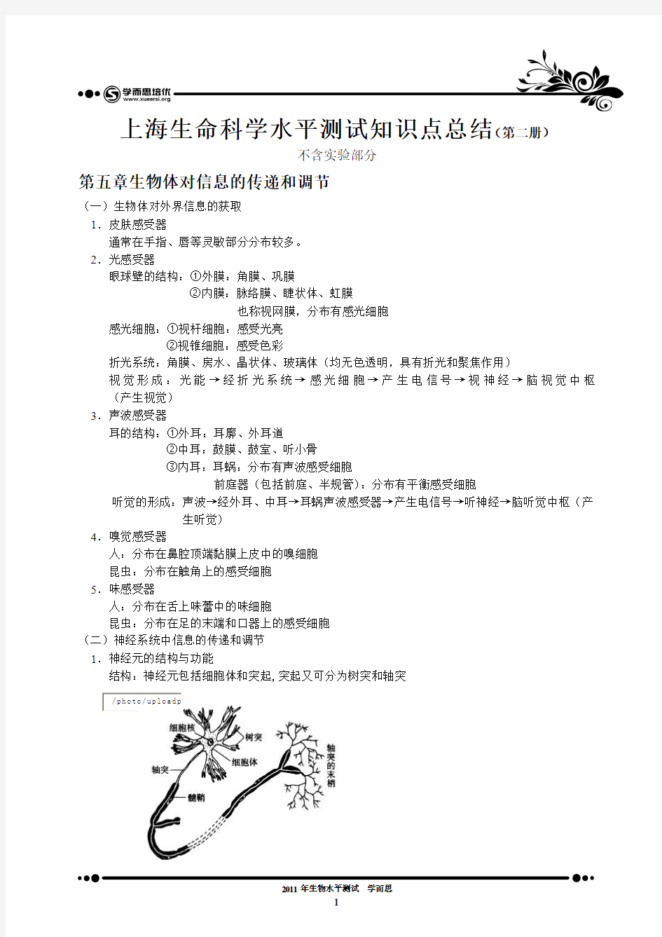 上海生命科学知识点总结第二册.docx