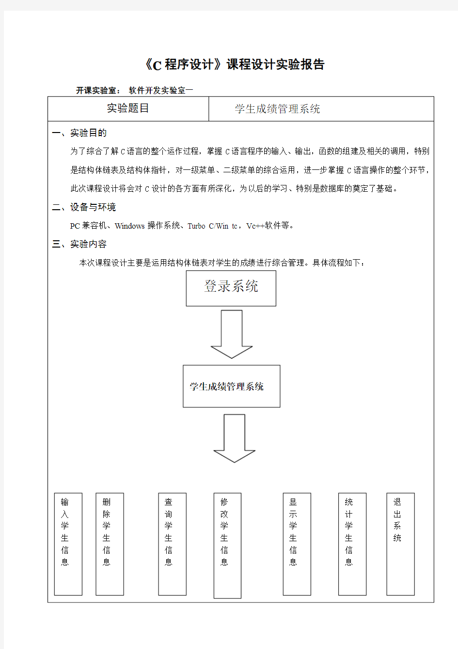 C程序设计-学生成绩管理系统