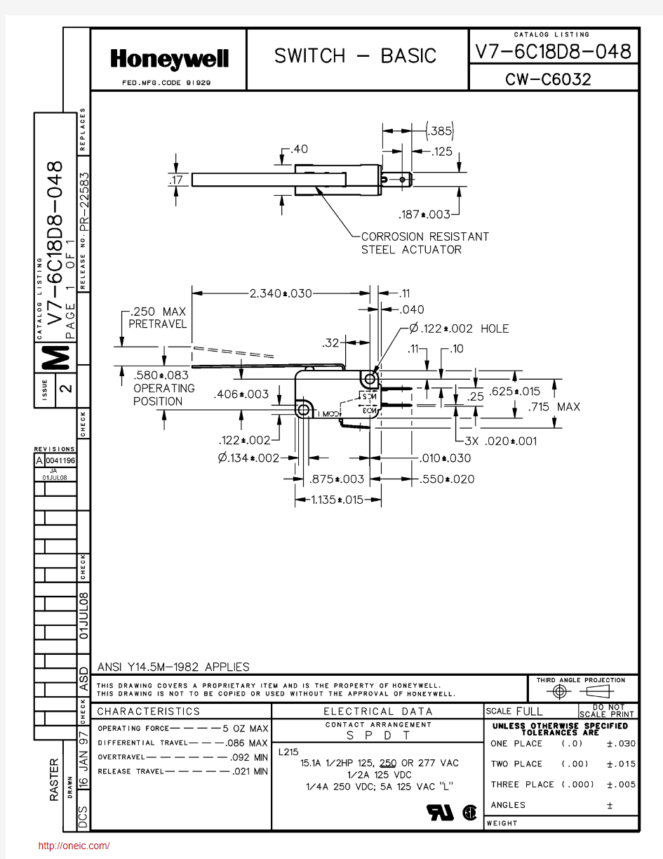 V7-6C18D8-048;中文规格书,Datasheet资料