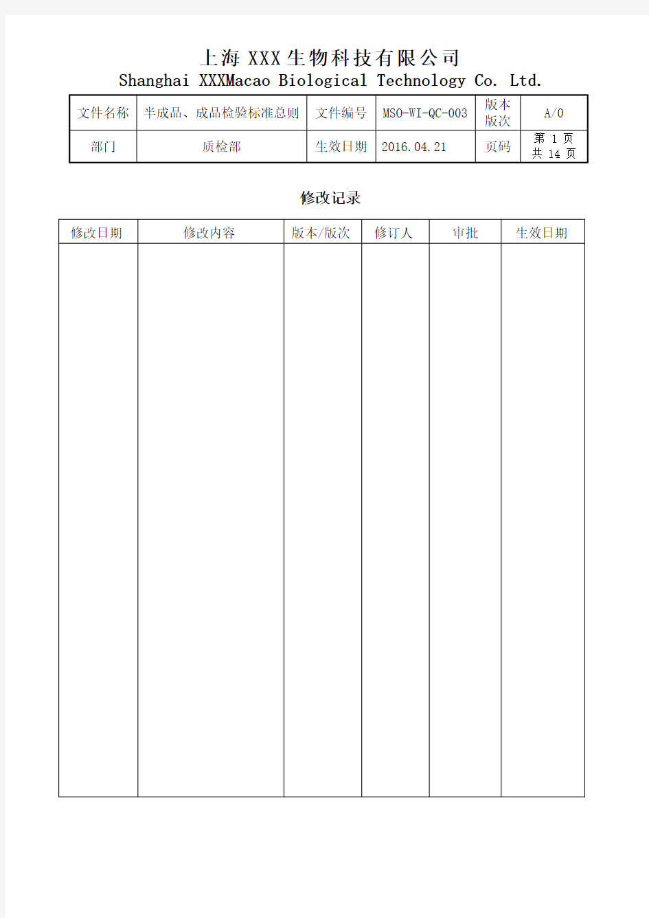 化妆品半成品成品检验规程重点讲义资料