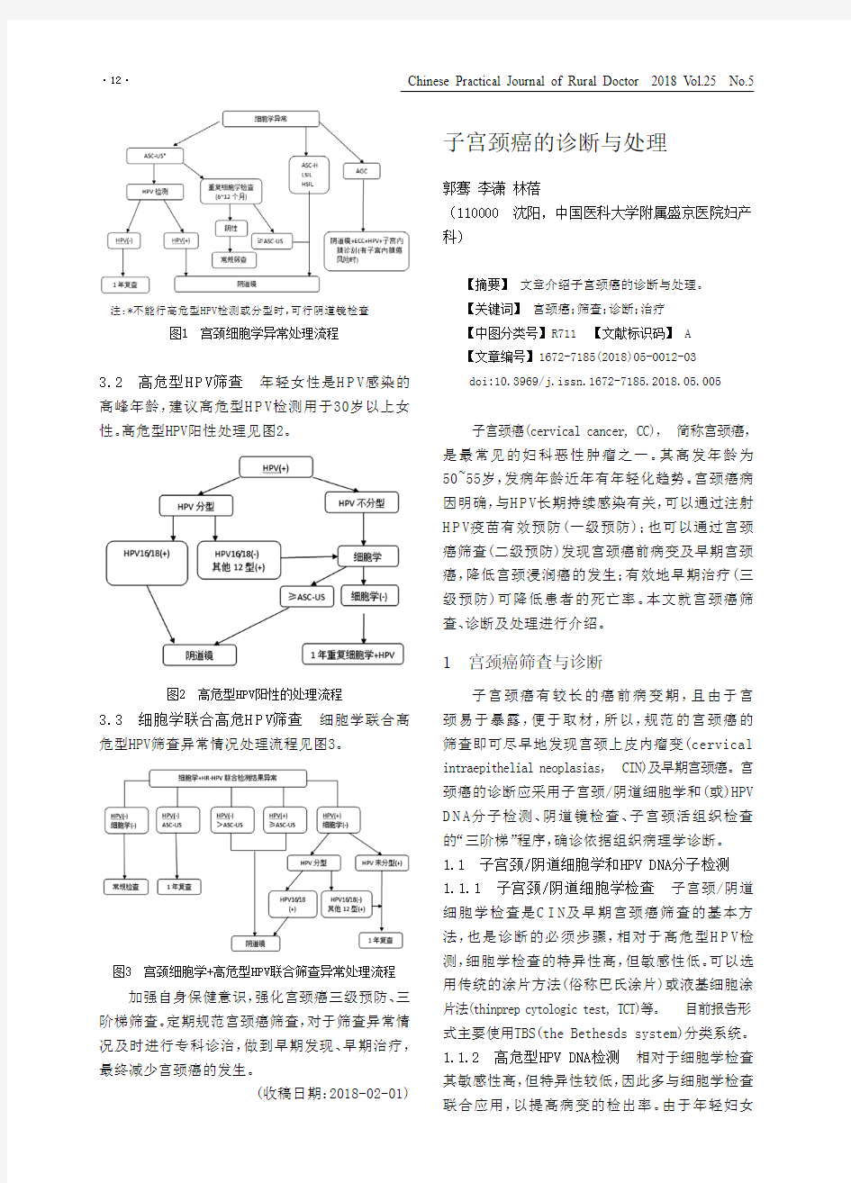 子宫颈癌的诊断与处理