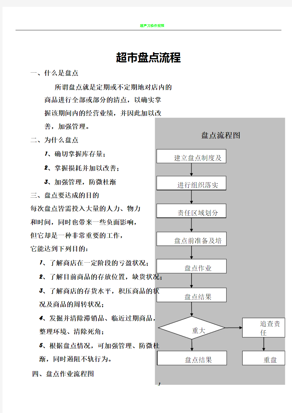 超市盘点流程整理版