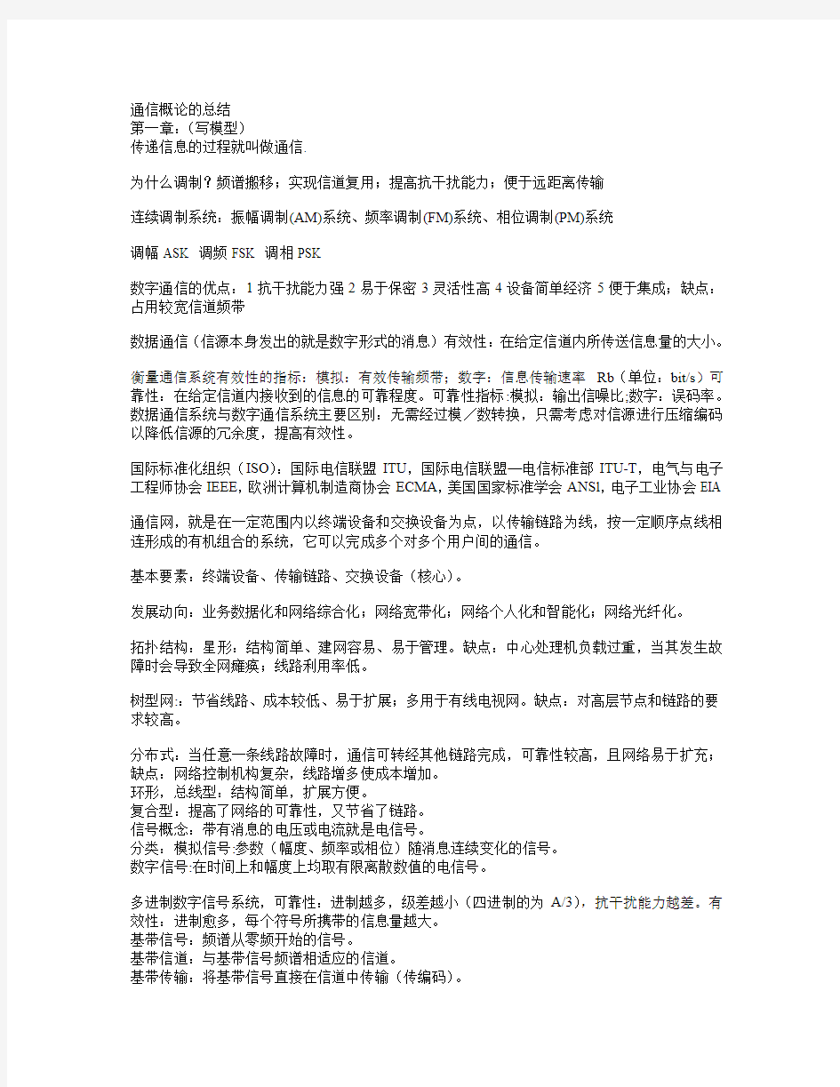 通信概论总结04742