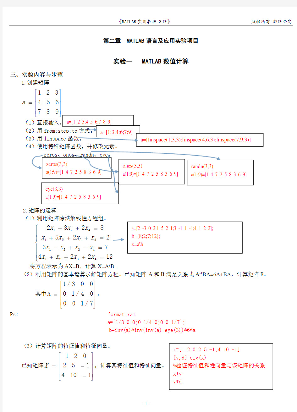 含答案《MATLAB实用教程》