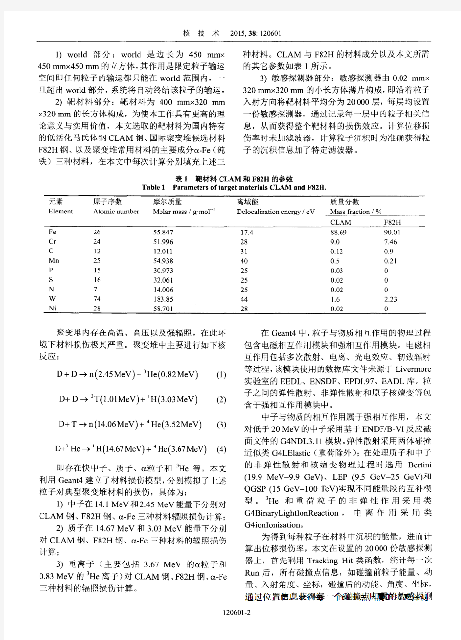 聚变堆用典型金属工程材料辐照损伤机理