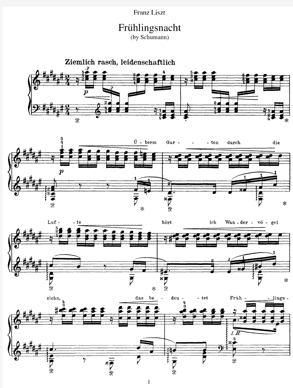 Fruhlingsnacht (Schumann) 李斯特 原版 正谱 钢琴谱 五线谱.pdf