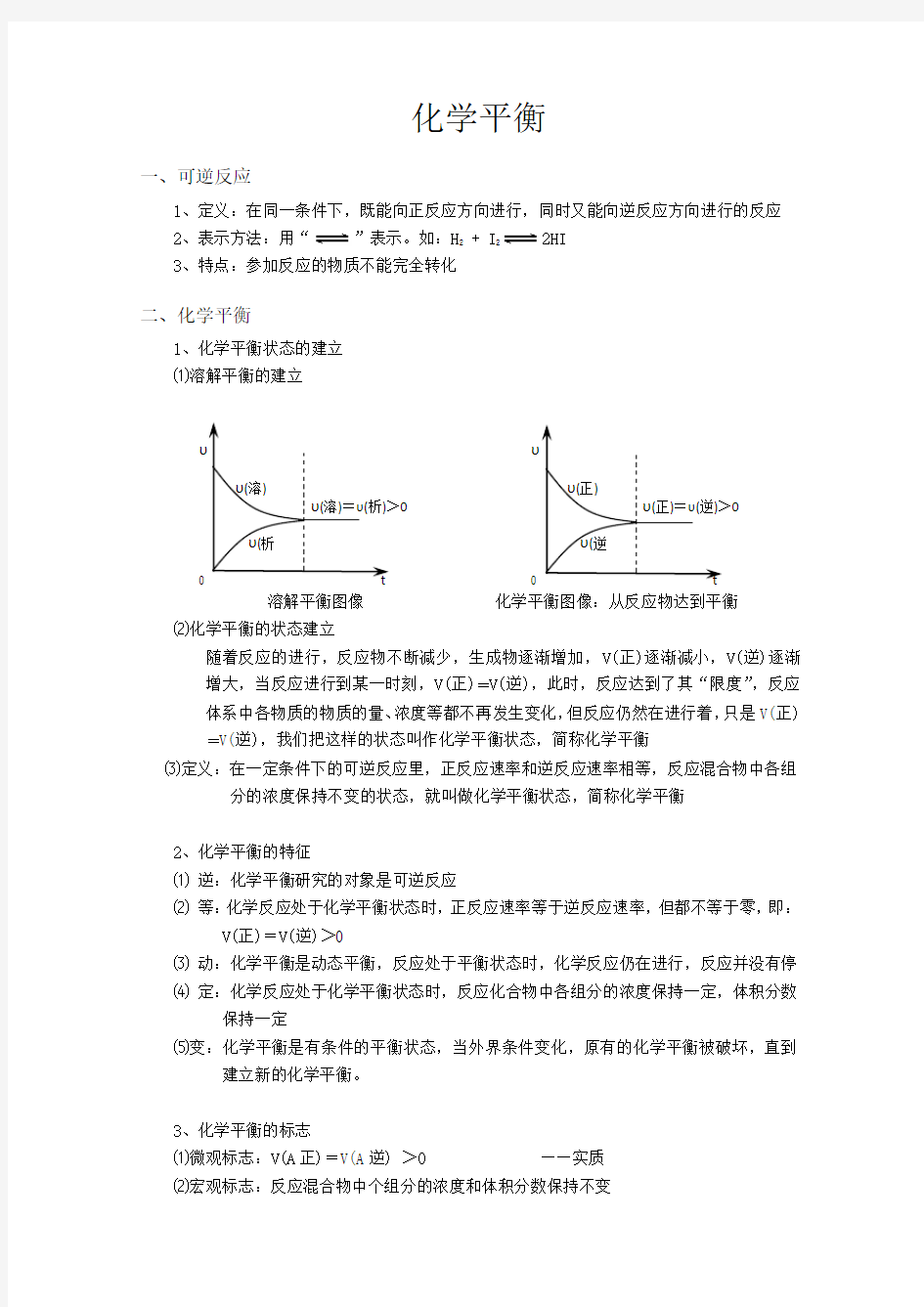 选修4化学平衡知识点总结