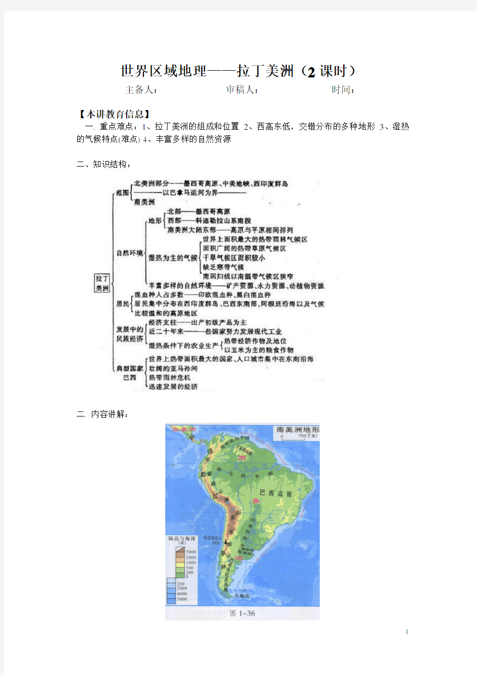 (完整版)4、区域地理---拉丁美洲知识总结