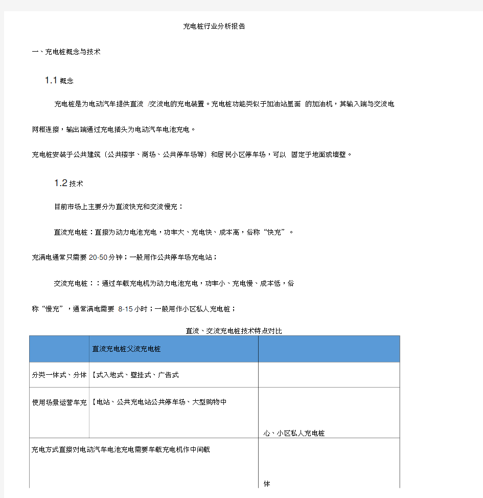 充电桩行业分析报告