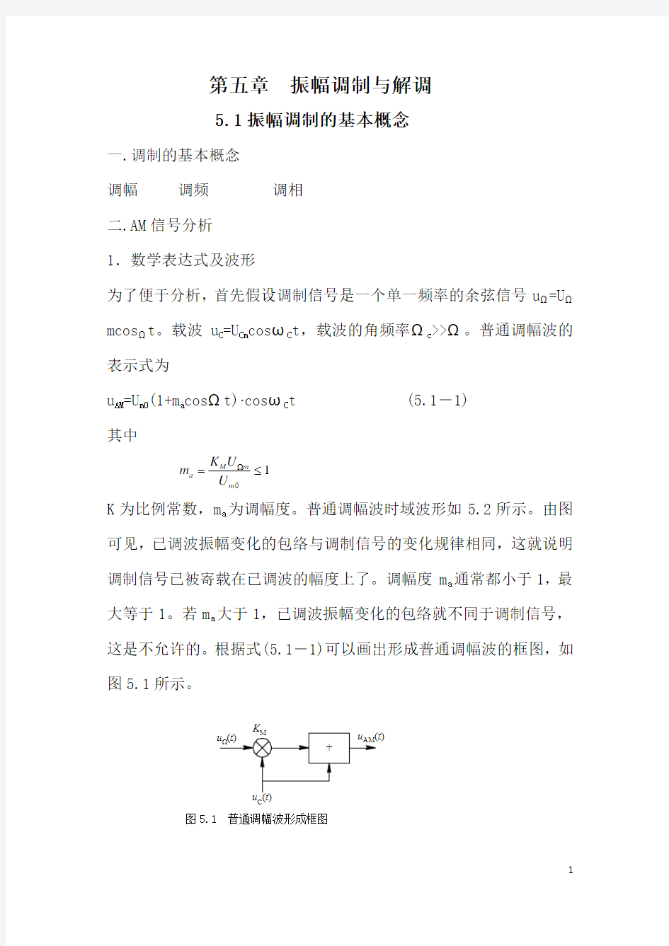 第五章振幅调制与解调