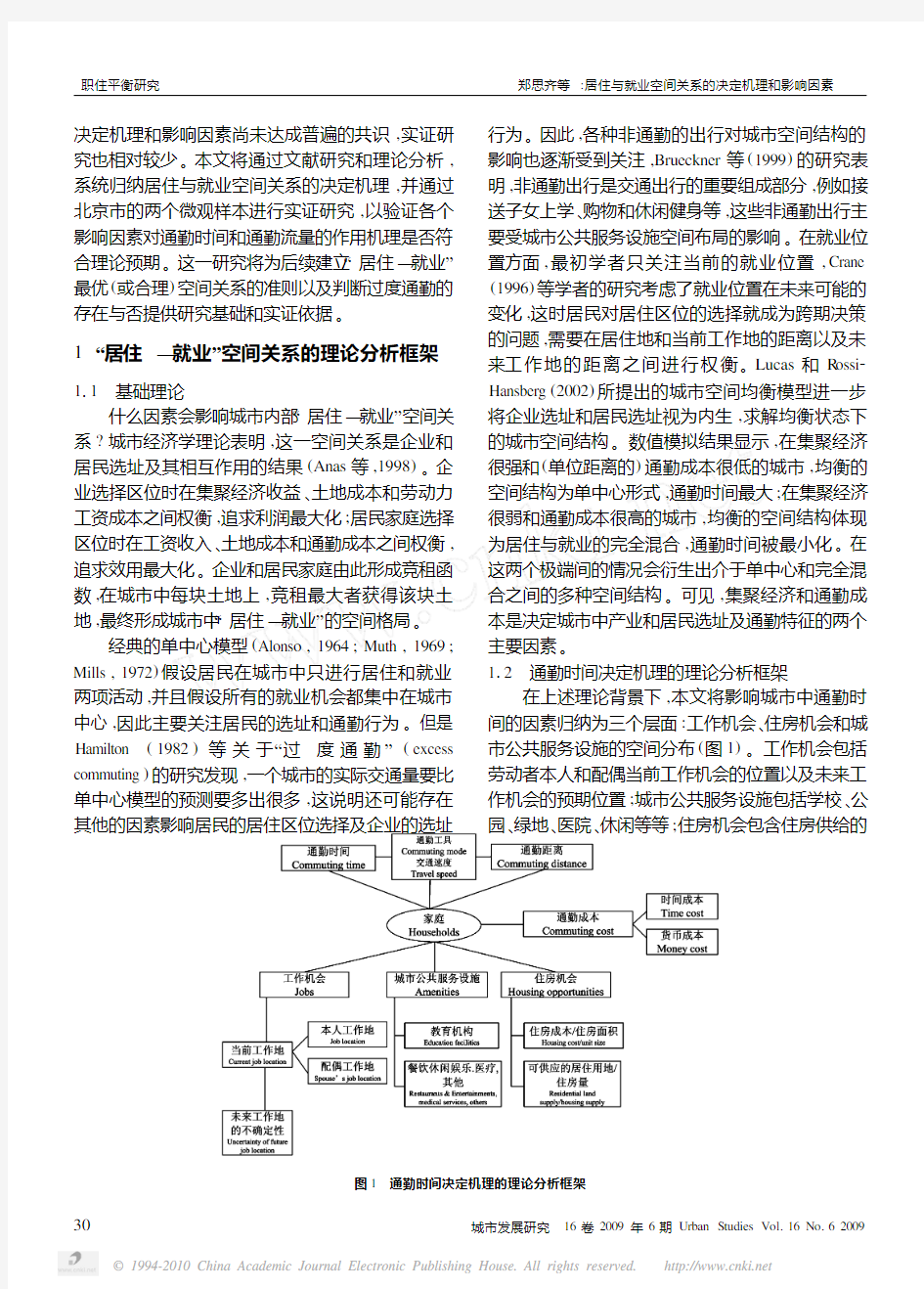 w063居住与就业空间关系的决定机理和影响因素_对北京市通勤时间和通勤流量的实证研究
