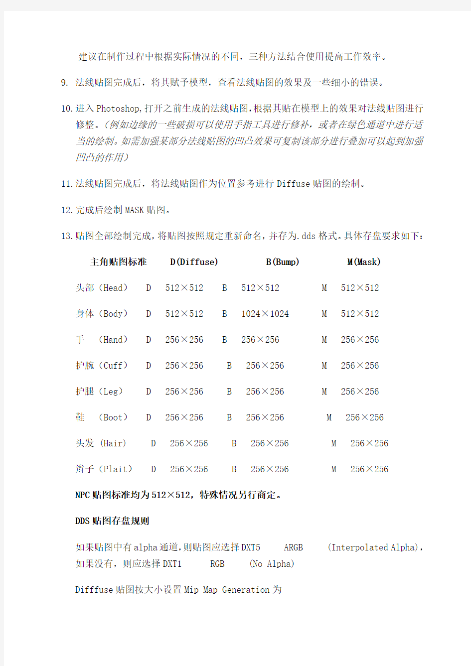 角色模型制作流程